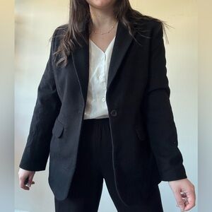 Lord & Taylor Black Single Button Blazer